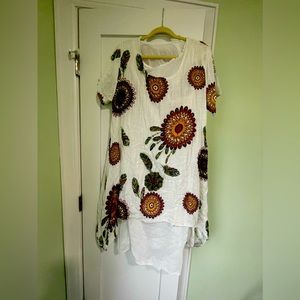 Made in Italy oversized summer dress with slip